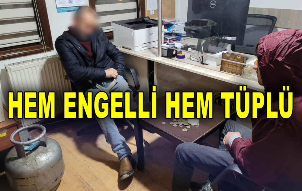 Tüplü Engelli Dilenci Yakalandı